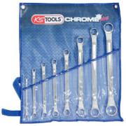 518.3100 KS TOOLS 8017027 / KS TOOLS Souprava dvojitých očkových klíčů CHROMEplus, prohnuté, 8dílná 518.3100 KS TOOLS