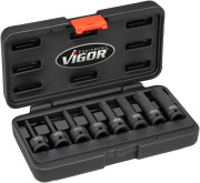 V7019 Síla-ořech-sada Impact screwdriver socket set for inside hexagon profile VIGOR