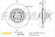 BD-0043 Brzdový kotouč Premium Black High Carbon + FREMAX