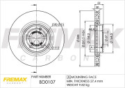 BD-0107 Brzdový kotouč Premium Black High Carbon + FREMAX