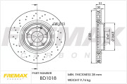 BD-1018 Brzdový kotouč Premium Black High Carbon + FREMAX