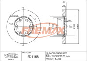 BD-1158 Brzdový kotouč Premium Black High Carbon + FREMAX