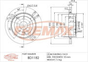 BD-1182 Brzdový kotouč Premium Black High Carbon + FREMAX