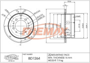 BD-1264 Brzdový kotouč Premium Black High Carbon + FREMAX