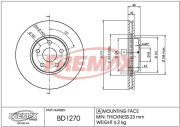 BD-1270 Brzdový kotouč Premium Black High Carbon + FREMAX