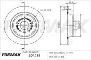 BD-1568 Brzdový kotouč Premium Black High Carbon + FREMAX