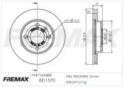 BD-1570 Brzdový kotouč Premium Black High Carbon + FREMAX