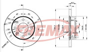 BD-1702 Brzdový kotouč Premium Black High Carbon + FREMAX