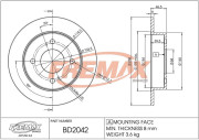 BD-2042 Brzdový kotouč Premium Black High Carbon + FREMAX