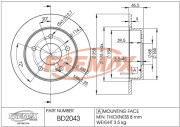 BD-2043 Brzdový kotouč Premium Black High Carbon + FREMAX