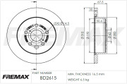 BD-2615 Brzdový kotouč Premium Black High Carbon + FREMAX