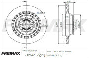 BD-2646 Brzdový kotouč Premium Black High Carbon + FREMAX