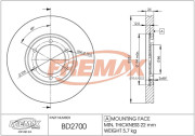 BD-2700 Brzdový kotouč Premium Black High Carbon + FREMAX