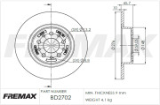 BD-2702 Brzdový kotouč Premium Black High Carbon + FREMAX