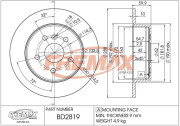 BD-2819 Brzdový kotouč Premium Black High Carbon + FREMAX