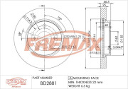 BD-2881 Brzdový kotouč Premium Black High Carbon + FREMAX