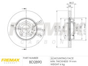 BD-2890 Brzdový kotouč Premium Black High Carbon + FREMAX