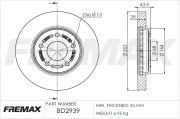 BD-2939 Brzdový kotouč Premium Black High Carbon + FREMAX