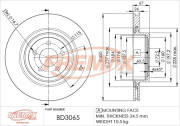 BD-3065 Brzdový kotouč Premium Black High Carbon + FREMAX