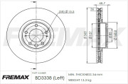 BD-3338 Brzdový kotouč Premium Black High Carbon + FREMAX