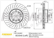 BD-3345 Brzdový kotouč Premium Black High Carbon + FREMAX