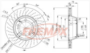 BD-3350 Brzdový kotouč Premium Black High Carbon + FREMAX