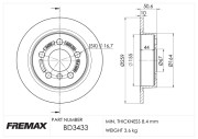 BD-3433 Brzdový kotouč Premium Black High Carbon + FREMAX