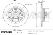 BD-3497 Brzdový kotouč Premium Black High Carbon + FREMAX