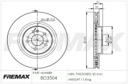 BD-3504 Brzdový kotouč Premium Black High Carbon + FREMAX