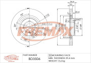 BD-3506 Brzdový kotouč Premium Black High Carbon + FREMAX