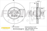 BD-3542 Brzdový kotouč Premium Black High Carbon + FREMAX