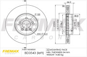 BD-3543 Brzdový kotouč Premium Black High Carbon + FREMAX