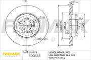 BD-3555 Brzdový kotouč Premium Black High Carbon + FREMAX