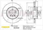 BD-3562 Brzdový kotouč Premium Black High Carbon + FREMAX