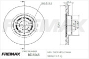 BD-3565 Brzdový kotouč Premium Black High Carbon + FREMAX