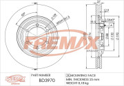 BD-3970 Brzdový kotouč Premium Black High Carbon + FREMAX