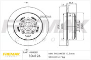 BD-4126 Brzdový kotouč Premium Black High Carbon + FREMAX