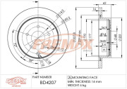 BD-4207 Brzdový kotouč Premium Black High Carbon + FREMAX