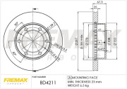 BD-4211 Brzdový kotouč Premium Black High Carbon + FREMAX