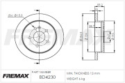 BD-4230 Brzdový kotouč Premium Black High Carbon + FREMAX