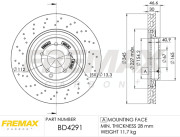 BD-4291 Brzdový kotouč Premium Black High Carbon + FREMAX