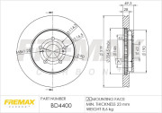 BD-4400 Brzdový kotouč Premium Black High Carbon + FREMAX