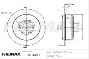 BD-4403 Brzdový kotouč Premium Black High Carbon + FREMAX