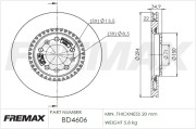 BD-4606 Brzdový kotouč Premium Black High Carbon + FREMAX