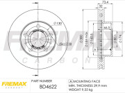 BD-4622 Brzdový kotouč Premium Black High Carbon + FREMAX