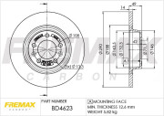 BD-4623 Brzdový kotouč Premium Black High Carbon + FREMAX