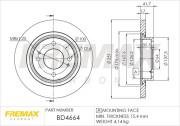 BD-4664 Brzdový kotouč Premium Black High Carbon + FREMAX