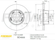 BD-4666 Brzdový kotouč Premium Black High Carbon + FREMAX