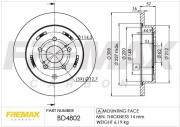 BD-4802 Brzdový kotouč Premium Black High Carbon + FREMAX