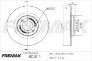 BD-5011 Brzdový kotouč Premium Black High Carbon + FREMAX